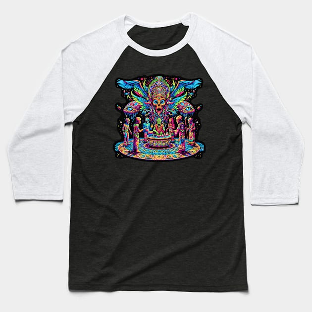 Ayahuasca Ceremony Baseball T-Shirt by SergioArt